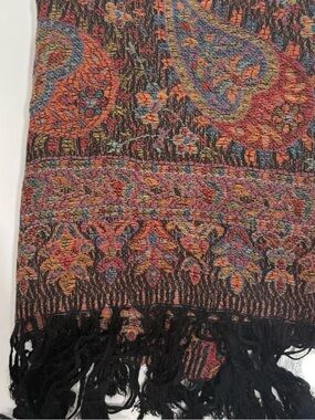 New | Limited Edition: Black Pastel Multicolor Pashmina Shawl